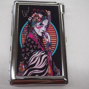 Sharp Geisha Girl Cigarette Case With Built In Butane Lighter